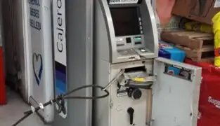 Comas: Delincuentes intentaron robar cajero automático