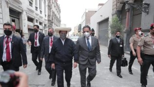 Presidente Castillo se dirigió al Ministerio Público un día después de la diligencia en Palacio