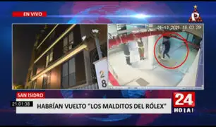 'Los Malditos del Rólex": sospechan que temible banda habría vuelto a operar en San Isidro