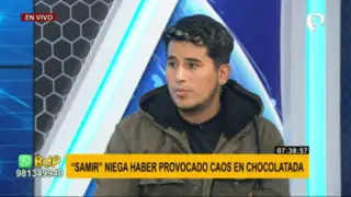 Chocolatada de Sideral: Samir Velásquez niega haber provocado caos en evento