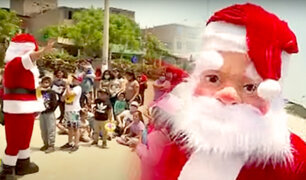 Papá Noel por un día: reportero de BDP se pone el tradicional traje y alegra a niños por Navidad