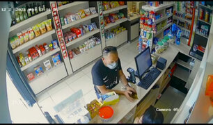Delincuente ingresa a robar minimarkets con pico de botella de vidrio en Surquillo, Miraflores y San Borja