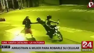 Santa Catalina: mujer cae luego de que delincuentes en moto le arrancaran su cartera