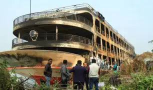 Impactantes imágenes: más de 40 muertos y 90 heridos deja incendio de ferri en Bangladesh