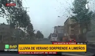 Lluvia de verano sorprende a varios esta mañana en diferentes distritos de Lima