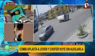 Santa Anita: familiares piden ayuda para joven que terminó aplastada por una combi