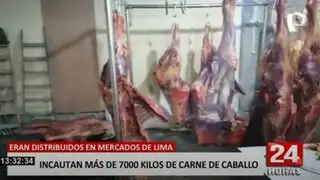 Incautan más de 7000 kilos de carne de caballo que eran distribuidos en mercados de Lima