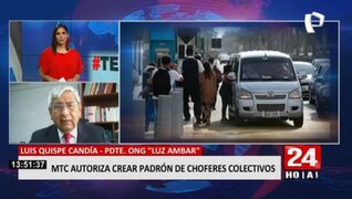 Taxis colectivos: "Es absurdo que el Estado mismo esté formalizando la informalidad", critica Candia
