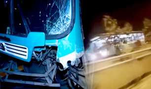 VMT: video capta violento choque entre un bus de transporte público y auto