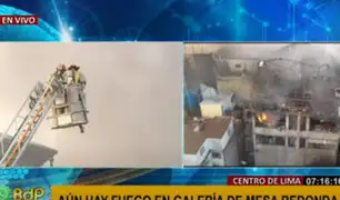 Mesa Redonda: Bomberos todavía trabajan para controlar amago de incendio en galería