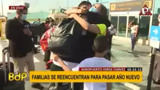 Aeropuerto Jorge Chávez: familias se reencuentran para pasar Año Nuevo