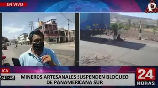 Ica: mineros artesanales bloquean Panamericana Sur y piden ampliar plazos de formalización