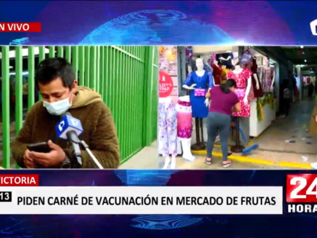 Mercado de Frutas de La Victoria: sigue control de carnet de vacunación