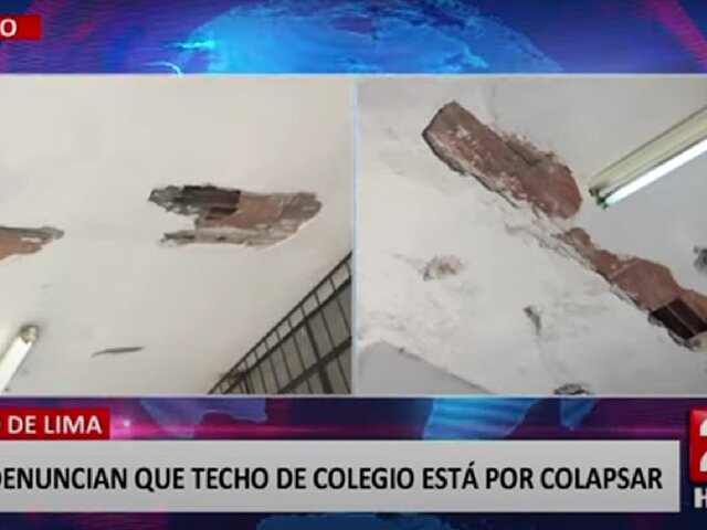 Barrios Altos: denuncian que techo de colegio está a punto de colapsar