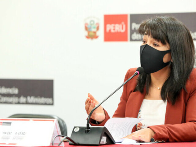 Premier Mirtha Vásquez y ministros informarán este miércoles sobre nuevas medidas del Gobierno