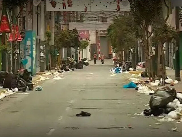Gamarra: calles amanecieron con gran cantidad de basura tras festejos por Navidad