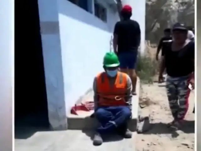 Trabajador de Sedapal fue atado por vecinos en protesta por falta de agua
