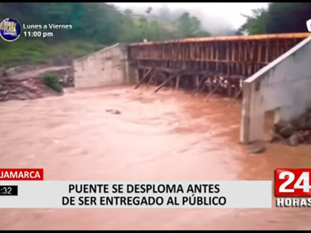 Cajamarca: puente de más de 2 800 0000 de soles se desploma