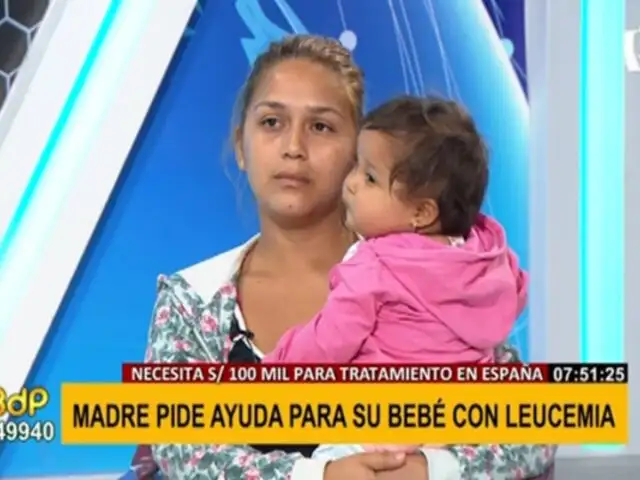 Madre pide ayuda para su hija de tan solo un año que padece leucemia