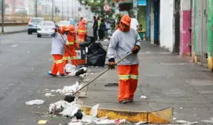 Cercado de Lima: recogen toneladas de basura tras festejos por Año Nuevo