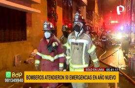 Bomberos atendieron 50 emergencias en Lima durante Año Nuevo