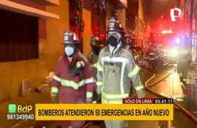 Bomberos atendieron 50 emergencias en Lima durante Año Nuevo