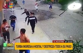 El Agustino: vándalos ingresan a hostal y destrozan ventanas por intentar asesinar a joven