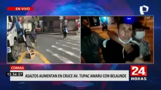 Comas: asaltos aumentan en cruce de avenida Túpac Amaru con Belaunde