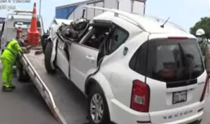 Panamericana Sur: un fallecido tras violento choque entre una camioneta y un camión