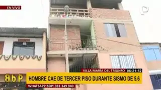 Villa María del Triunfo: hombre cae del tercer piso durante sismo de 5.6 en Lima