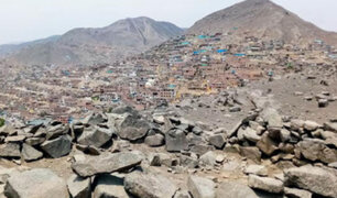 Collique: vecinos de zonas altas piden muro de contención por deslizamiento de piedras tras sismo