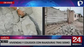 Cañete: viviendas y colegios presentan rajaduras tras sismo en Lima