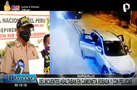 Persecución de serenos obliga a criminales abandonar camioneta de alta gama en Surco