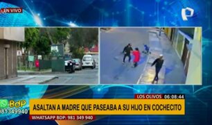 Los Olivos: sin piedad, delincuentes asaltan a madre que paseaba a su bebé en cochecito