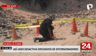 Chorrillos: Udex simula desactivación de bombas en playa La Chira