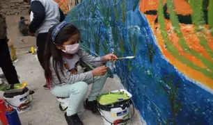 Vecinos se unen a la muralización de zonas aledañas a los Pantanos de Villa