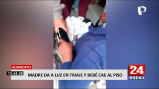 Huancayo: madre da a luz en triaje y bebé cae al piso