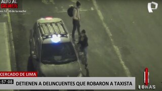 Cercado de Lima: capturan a delincuentes que asaltaron a taxista mientras dormía