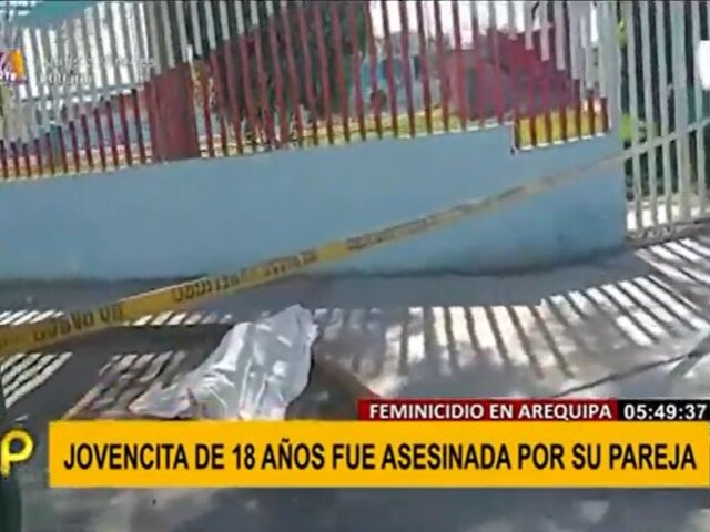 Primer feminicidio en Arequipa en 2022: jovencita de 18 años fue asesinada por su pareja
