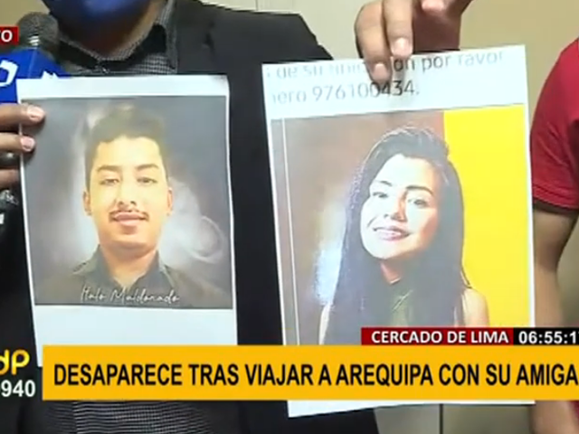 Familia denuncia desaparición de joven que viajó a Arequipa para encontrarse con una amiga