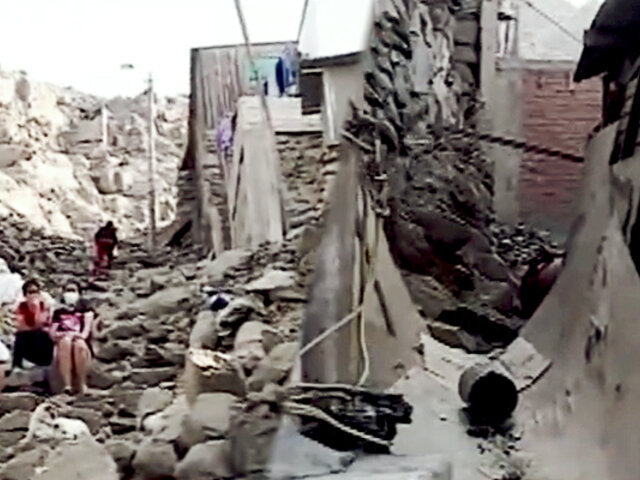 SJL: vecinos de asentamiento humano se quedan sin agua tras derrumbe de pirca sobre tanque