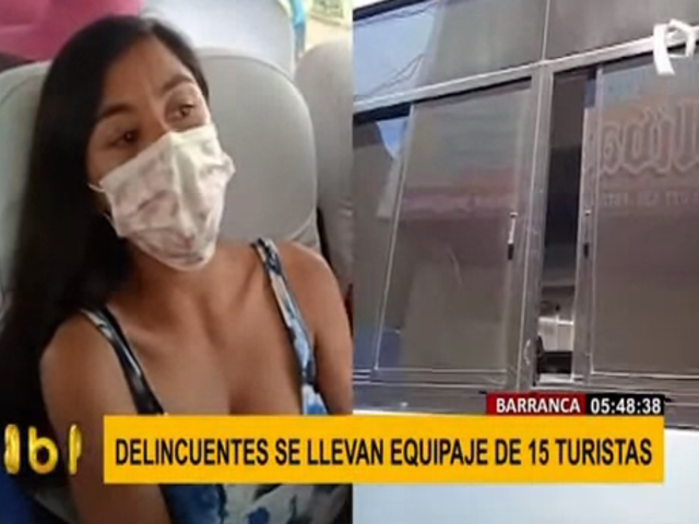 Barranca: 15 turistas denuncian robo de equipajes dentro de bus