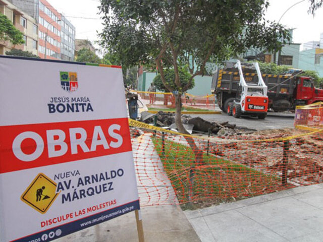 Jesús María: tras 15 años de abandono inician obras de rehabilitación en la avenida Arnaldo Márquez