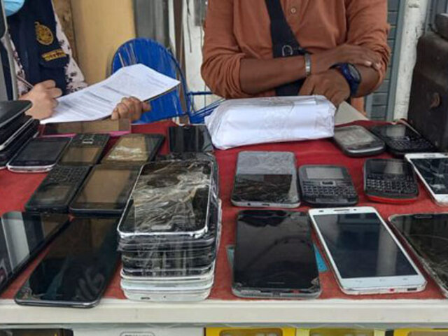 Carabayllo: intervienen galería donde recepcionaban y vendían celulares robados