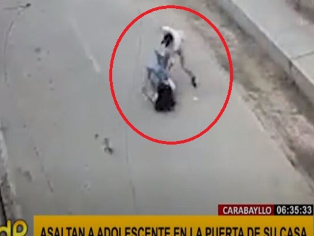 Carabayllo: ladrón golpea y arrastra a una adolescente que se resistió a asalto
