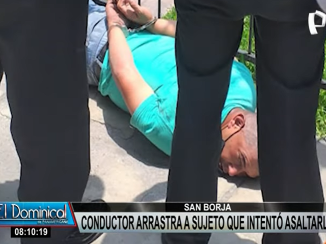 San Borja: conductor arrastra con su auto a ladrón durante intento de robo
