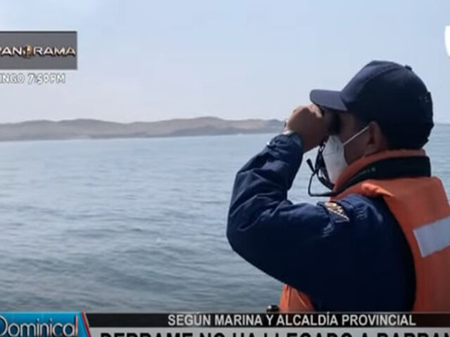 Autoridades informan que derrame de petróleo no ha llegado a las costas de Barranca