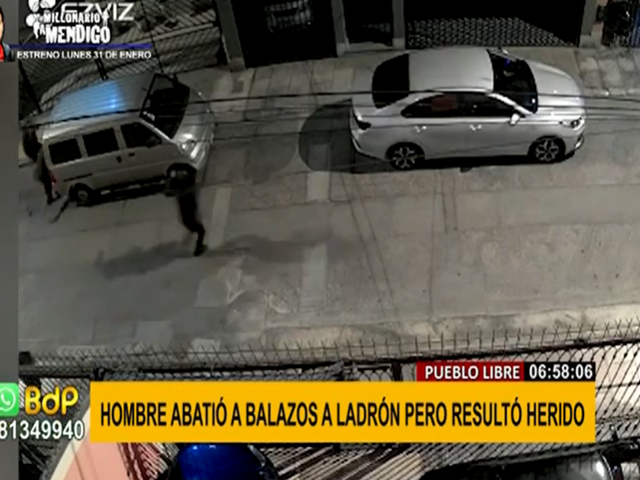 Pueblo Libre: hombre quedó herido tras abatir a ladrón que iba asaltarlo en la puerta de su casa