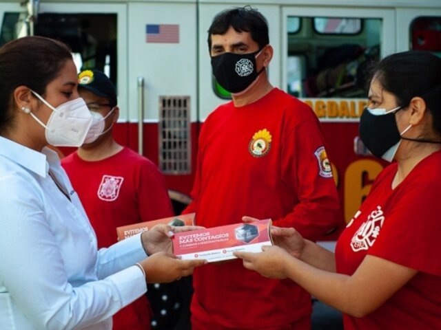 Grupo Romero dona 200 mil mascarillas a bomberos del Perú frente a tercera ola de Covid-19
