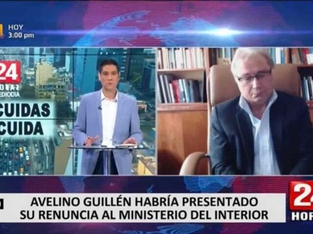 Walter Albán sobre renuncia de Avelino Guillén: “La responsabilidad la tiene Castillo”